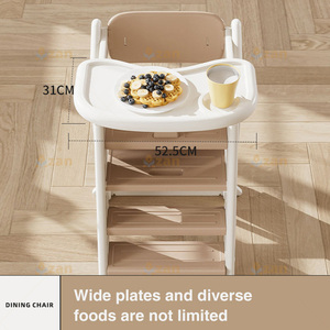 Chaise de repas multifonctionnelle en PEHD pour bébé, réglable, avec tour d'apprentissage pour enfants et plateau amovible, OEM/ODM - Product Image 5