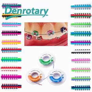 MIM lucidato a catena di alimentazione dentaria ortodontica in metallo staffa legatura elastica per l'igiene orale orto multiuso - Product Image 1