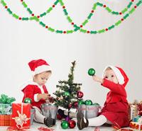 Holiday Holly und Berries Ball Filz Banner, Weihnachts girlande Dekorationen für Geburtstag Hochzeit Weihnachts feier