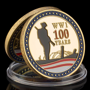 Moneda Conmemorativa Chapada en <span class=keywords><strong>Oro</strong></span>, Recuerdo del <span class=keywords><strong>Centenario</strong></span> <span class=keywords><strong>de</strong></span> 1918 a 2018, Moneda <span class=keywords><strong>de</strong></span> Colección - Product Image 2