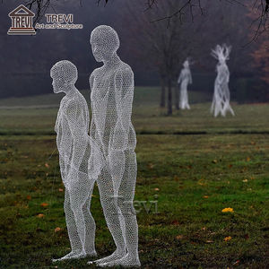 Escultura de Malla de Alambre de Acero Inoxidable Abstracta Artística Personalizada en Venta - Product Image 6