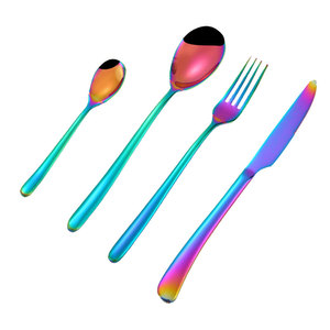 Cubiertos acero inoxidable dorado dao nĩa và muỗng đặt Flatware <span class=keywords><strong>Set</strong></span> thép không gỉ thiết lập dao kéo - Product Image 5