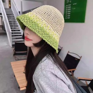 Chapeau Bob Femme en Papier à Grande Bordure Anti-UV pour Plage et Vacances Printemps-Été - Product Image 1