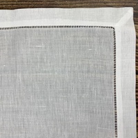 Directe Fabriekslevering Op Maat Gemaakte Klassieke Katoenen Ladder Hemstitch Linnen Servet Voor Bruiloften Restaurants