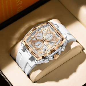 Récompense Offre Spéciale RD832261M nouvelle montre de mode hommes carré alliage Quartz étanche montres calendrier élastique mâle montres-bracelets - Product Image 1