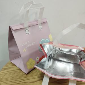 Sac isotherme jetable en aluminium et non tissé personnalisé avec logo pour boissons froides et chaudes, livraison de nourriture, petit sac isotherme - Product Image 6