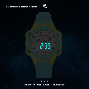 Montre numérique Mingrui multifonctionnelle pour femme, chronographe sportif, calendrier, double affichage, prix de gros bas - Product Image 3