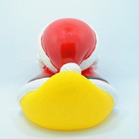 Canard de bain géant en plastique flottant promotionnel, canard de bain en caoutchouc personnalisé grand format Père Noël pour Noël