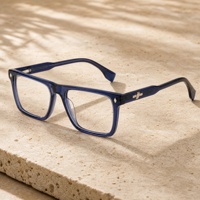 Prêt à expédier – Nouvelle conception – Montures de lunettes optiques rectangulaires haut de gamme en acétate, confortables et anti-lumière bleue pour un usage quotidien