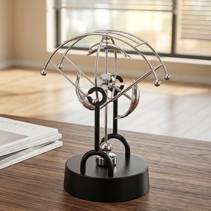 Instrumento de Movimiento Perpetuo, Adorno Creativo de Caos, Levitación Magnética, Bola Oscilante Electromagnética Newtoniana Moderna y Minimalista - Product Image 1