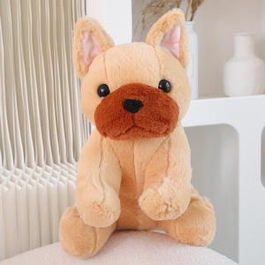Unisex promosyon yumuşak peluş fransız Bulldog oyuncak sevimli çocuk Anime maskot stres giderici hediye boğa köpek dolması hayvan bebek mevcut - Product Image 3