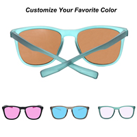Lunettes de soleil unisexes tendance, légères et confortables, avec monture en PC TR90, polarisées UV400, personnalisables avec logo, pour adultes, de haute qualité, vente chaude