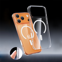 Coque transparente antichoc magnétique avec bouton IA pour appareil photo pour iPhone 17 Air et iPhone 17 Pro Max