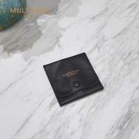 Monedero de Cuero PU Personalizado, Monedero Plegable, Bolsa de Cambio Portátil, Mini Cartera para Efectivo, Bolsa de Monedas con Botón a Presión, OEM ODM