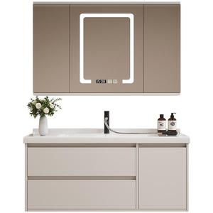 Tocador de baño diseñado para uso diario con lavabo, almacenamiento organizado y artículos esenciales de espejo, tocador de baño accesible - Product Image 6