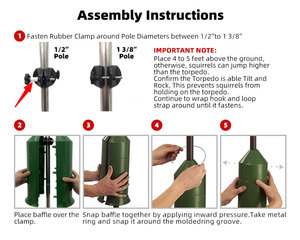 Winter-Proof <strong>Squirrel</strong> Baffle and <strong>Squirrel</strong> Baffle for Bird <strong>Feeder</strong> Pole and <strong>Anti</strong> <strong>Squirrel</strong> Bird <strong>Feeder</strong> - Product Image 4