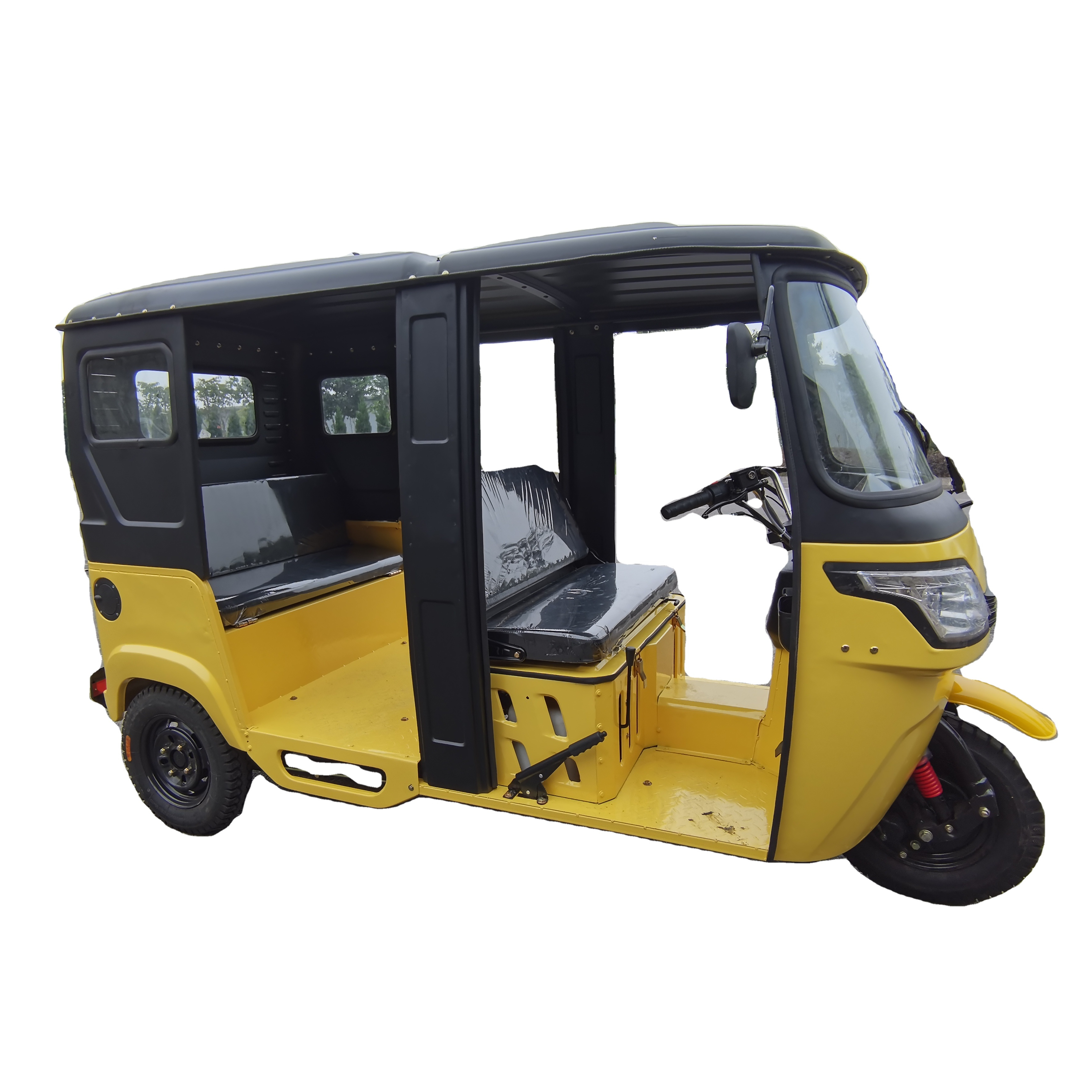 Vente chaude motorisé trois roues Tricycle Tuk Tuk pas cher prix pousse-pousse Taxi indien motorisé Tuk inde moteur Re Bajaj 205 36V