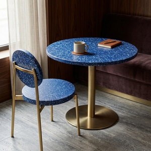Mesa Redonda Reciclada, Sostenible y Duradera, con Superficie Resistente al Agua, para Cafeterías - Product Image 2