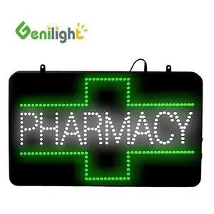 New animated motion led letter PHARMACY open sign cartellone pubblicitario