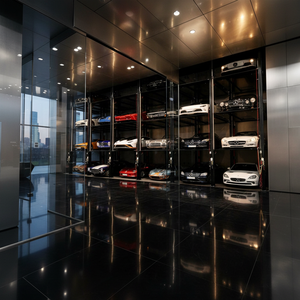 네 단계 유압식 자동차 스태커 다층 수직 주차 시스템 낙하 방지 기능 포함 차량 보관 리프트 - Product Image 1