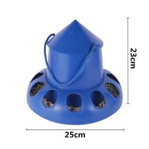 Lanyard mangkuk pemberi makan unggas, Dispenser makanan puyuh Ayam otomatis 11 lubang - Product Image 2