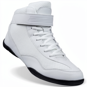 Chaussures de lutte pour hommes, style boxer, montantes, à lacets, avec empeigne en mesh et semelle extérieure en caoutchouc, pour l'entraînement au combat et la pratique en salle de sport et au ring - Product Image 1