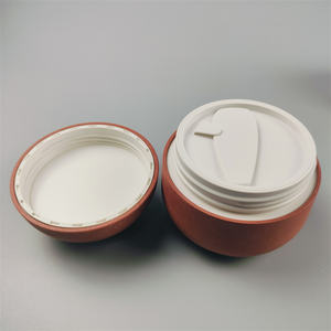 ODM 2025 personalizado respetuoso con el medio ambiente 30g 50g 100g cuenco forma de huevo tarro de crema cosmética contenedor de tarro de fibra de aserrín biodegradable con cuchara - Product Image 5