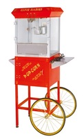 Máquina de Palomitas de Maíz Eléctrica Comercial Estilo Cine, Máquina Expendedora Automática de Alto Rendimiento, Capacidad de 6 oz, Doble Voltaje