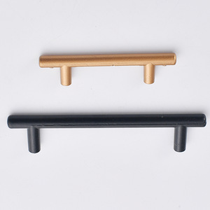 Furniture Handle Bar Cabinet Zinc Alloy Minimalist Durable Gold <b>Black</b> M2 515 B380 LS49901 - Product Image 1
