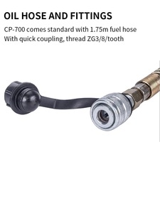 Pompa hidrolik tangan Manual tekanan tinggi, pompa mesin pengukur tekanan daya 2 kecepatan, pompa hidrolik tangan Manual tekanan tinggi, 10,000 psi 700 Bar kecil portabel - Product Image 5