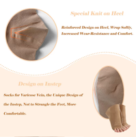 Chaussettes de compression de qualité thérapeutique à bout ouvert, 20-30 mmHg, pour varices – Meilleures ventes