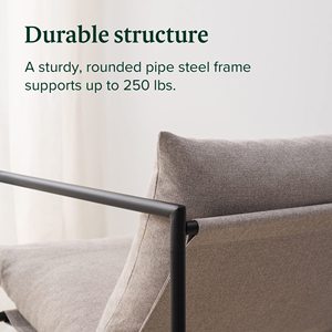 Extra <strong>Large</strong> Sling Accent <strong>Armchair</strong> with Metal Frame and Padding Made of Crushed Foam - Product Image 3