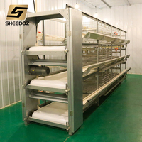 Nouveau système d'élevage de poulets et de canards en acier galvanisé de type H automatique avec utilisation facile pour les poules pondeuses et les poulets de chair