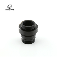 Boîtier d'objectif d'appareil photo en aluminium noir, pièces de traitement usinées CNC, accessoires pour appareil photo