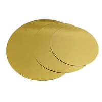 Compressed Paperboard Plain Cut Custom Design Food Grade Round Circle Base Sturdy Cake Tray Gold Cake Board