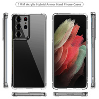 Coque hybride transparente antichoc pour iPhone, compatible modèles Samsung S22, S21, S20, note 20 Ultra, A32, A12, acrylique