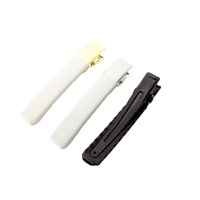 Barrette à cheveux en métal antidérapante pour enfants, style bec de canard, avec broderie Song Jin, sans nickel, électroplaquée, DIY, Japon, Corée