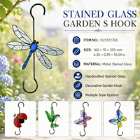 Support de suspension décoratif pour plantes en vitrail, pour paniers de fleurs en pot, fournitures de jardin, art suspendu intérieur/extérieur