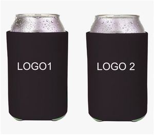 Neoprene Insulated <b>Drink</b> Sleeve Silk Screen Print in Black Color Material with Custom Design OEM Can <b>Cooler</b> - Product Image 3