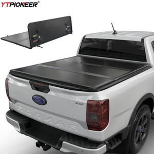 Couverture de lit de baril arrière de camionnette Ford Ranger T6 T7 T9 couverture de <span class=keywords><strong>tonneau</strong></span> de coffre <span class=keywords><strong>rigide</strong></span> en aluminium couverture à trois volets - Product Image 1