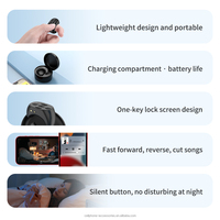 TIKTOK Télécommande Bluetooth Tourneur de pages Android Mini Déclencheur d'anneau à défilement sans fil Télécommande pour selfie Télécommande à anneau intelligent de mode