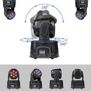 Promotionnel 7*10w LED RGBW 4 en 1 DMX <span class=keywords><strong>Move</strong></span> Head Light Party Disco DJ Stage Lights - Product Image 5