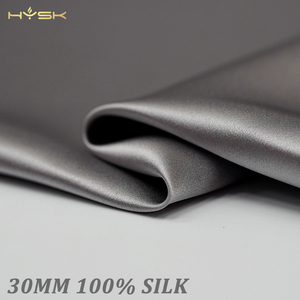 30mm 100% Pure Mulberry <strong>Silk</strong> Satin <strong>Fabric</strong> <strong>Wholesale</strong> Real <strong>Silk</strong> <strong>Charmeuse</strong> Gray White Beige Natural Textiles Material for Wedding - Product Image 1