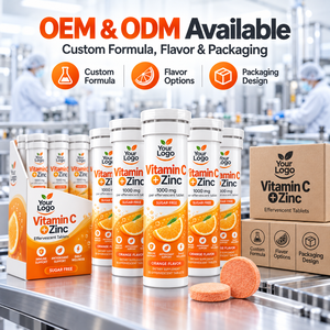 Comprimés effervescents OEM de vitamine C et zinc : stimule le bien-être quotidien, reconstitue les besoins en vitamines quotidiennes, fournit des antioxydants, pratique et rapide. - Product Image 6