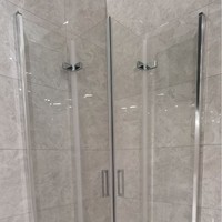 Cabine de douche d'angle pliante en gros, porte de douche pliante à cadre carré avec verre trempé de 6/8 mm certifié CE