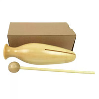 Premium Orff Instrument Wood Block, Wooden Percussion Fish-Shaped Wood Clapper, Kindergarten Early Education Use