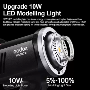 <span class=keywords><strong>Flash</strong></span> de Estudio Godox 5600K 200W 300W con Montura Bowen, <span class=keywords><strong>Serie</strong></span> MS, MS200V MS300V, Iluminación para Fotografía - Product Image 2
