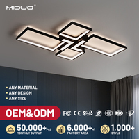 Plafonniers LED modernes MIDUO pour salon, bureau, avec télécommande, certification CE RoHS FCC, base en fer, 220V