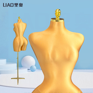 US Stock Weibliche kurvige Schaufenster puppen Pinable Half Body Boutique Display Plus Size Torso Kleid Schaum puppe für Erwachsene Schneider Dummy - Product Image 6