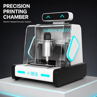 Distributeur automatique commercial personnalisable de pâte à dessin alimentaire 3D intelligente à IA, technologie Panda